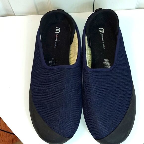 Mahabis Summer Slippers Navy Blue Mesh Sz 45 - Picture 4 of 11